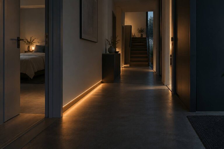 Chemin lumineux de nuit : détection, autonomie et prix posé