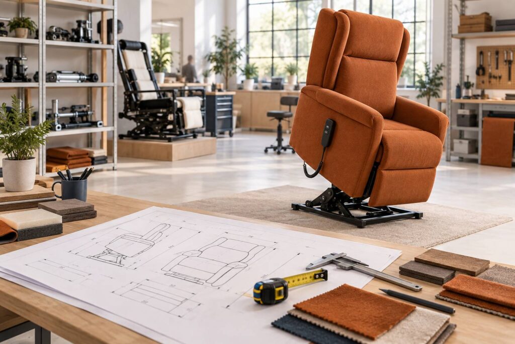 Illustration éditoriale du sujet : Fauteuil releveur électrique : prix, durée de vie et remboursement